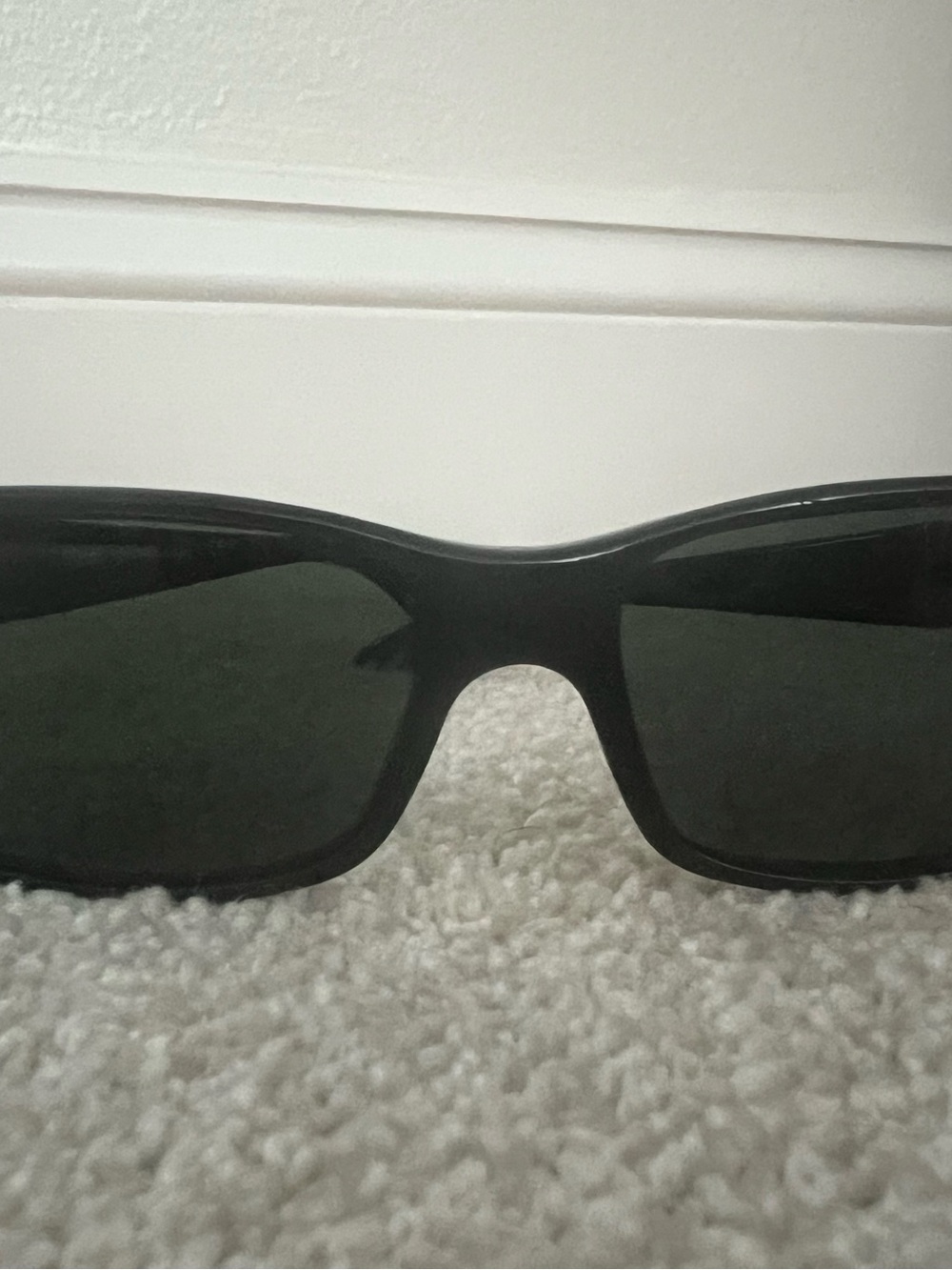 Persol Black Sunglass Temple Arm with White Logo